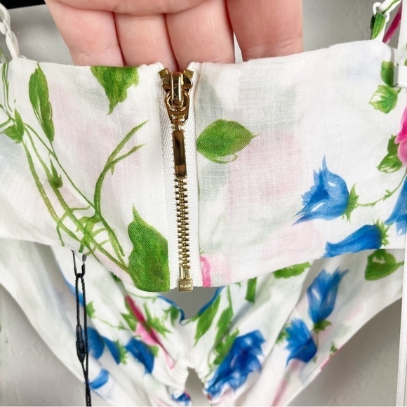 Alice McCall Rolling Meadows Floral Midi Dress Size 2 Casual Cut Out Cotton - Picture 7 of 13